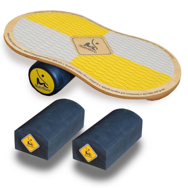 RollerBone Balance-Board EVA mit Pro Roller ohne Softpad mit Bricks ohne Teppich