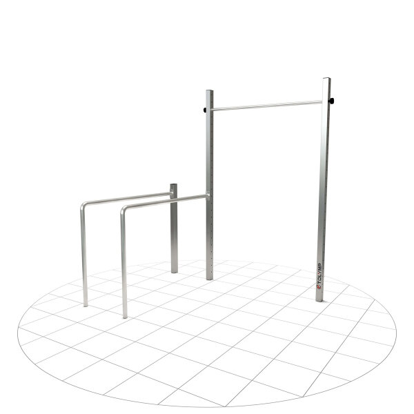 Tolymp Calisthenics Fitnessstation Dip Buin, Ausführung Standard  Profi-Stange 180 cm