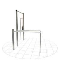 Tolymp Calisthenics Fitnessstation Dip Buin, Ausführung Standard Human-Flag Stange Standard 140cm