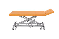 Hydraulischer Therapietisch Eco Fresh 3.0 elfenbein silber ohne Einsatz f. Nasenschlitz mit Rundumschaltung ohne Armauflagen
