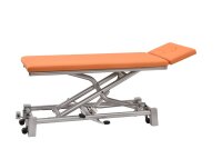 Behandlungsbank pluSX 2.0 mit Hydraulik in den Farben (für Bezug & Gestell) kirsch anthrazit Armauflagen (schwenk-/absenkbar)