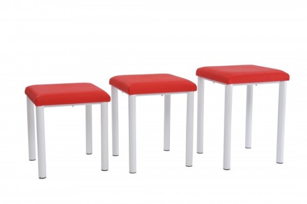 Therapiehocker eckig royal silber 55cm