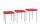 Therapiehocker eckig 45cm chrom weiß