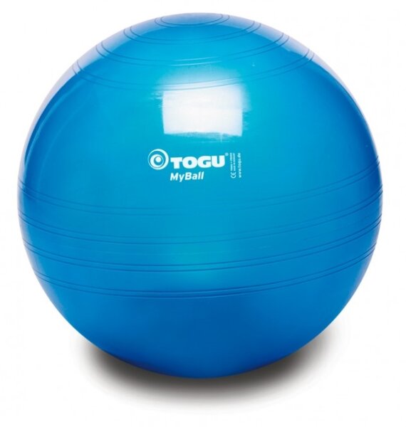 Sitz- und Gymnastikball MyBall mit Durchmesser 65cm, Farbe blau-transparent