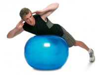 Sitz- und Gymnastikball MyBall mit Durchmesser 65cm, Farbe blau-transparent