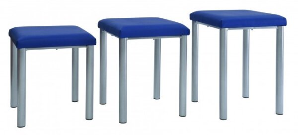 Therapiehocker eckig lindgrün silber 55cm