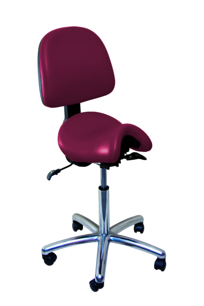 Bambach Sattelsitz in der Größe L Standard Bezug in der Farbe hot pink mit Premium für harte Böden mit Rückenlehne
