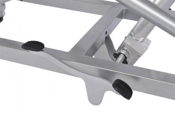 Behandlungsbank pluSX 2.0 mit Hydraulik in den Farben (für Bezug & Gestell) elfenbein anthrazit Rundumschaltung