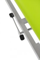 Hydraulische Behandlungsliege Eco Fresh 2.0 mit den Farben (für Bezug & Gestell) beere silber ohne Einsatz für Nasenschlitz ohne Rundumschaltung mit Armauflagen