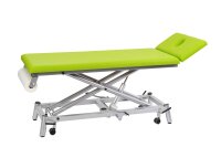 Hydraulische Behandlungsliege Eco Fresh 2.0 mit den Farben (für Bezug & Gestell) beere silber ohne Einsatz für Nasenschlitz ohne Rundumschaltung mit Armauflagen