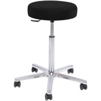 Polsterhocker 45-87cm, Alu kirsch Premium-Rollen für harte Böden hoch: 60-86cm