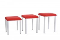Therapiehocker eckig petrol silber 50cm